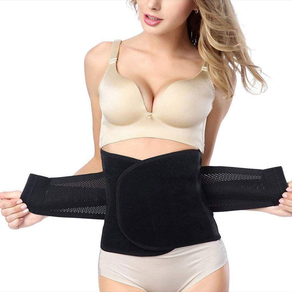 lucky-sox-waist-trimmer-belt-breathable-postpartum-postnatal-recoery-materinty-suppo-35length9widthrt-belt-post-pregnancy-after-birthpregnancy-belly-band-abdominal-binderblacksize-m